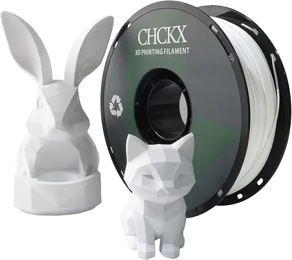 CHCKX CHCKX PLA 3D Printer Filament, Dimensional Accuracy +/-, 1 kg Spool(2.2lbs)，White