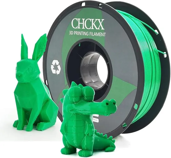 CHCKX CHCKX PETG 3D Printer Filament, Dimensional Accuracy +/-, 1kg Spool(2.2lbs) Fit for Most 3D Printers, Green