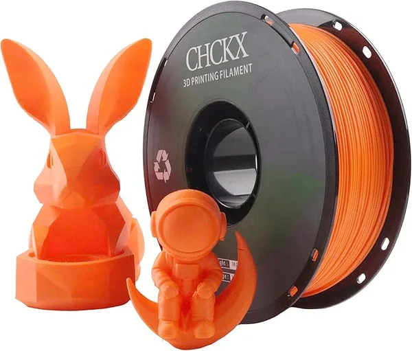 CHCKX CHCKX PLA 3D Printer Filament, Dimensional Accuracy +/-, 1kg Spool(2.2lbs) Fit for Most 3D Printers,Orange