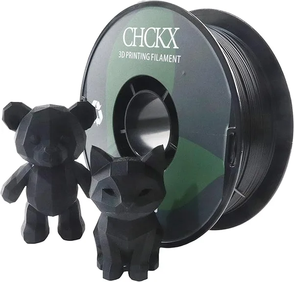 CHCKX CHCKX PLA 3D Printer Filament, Dimensional Accuracy +/-, 1 kg Spool(2.2lbs),Black