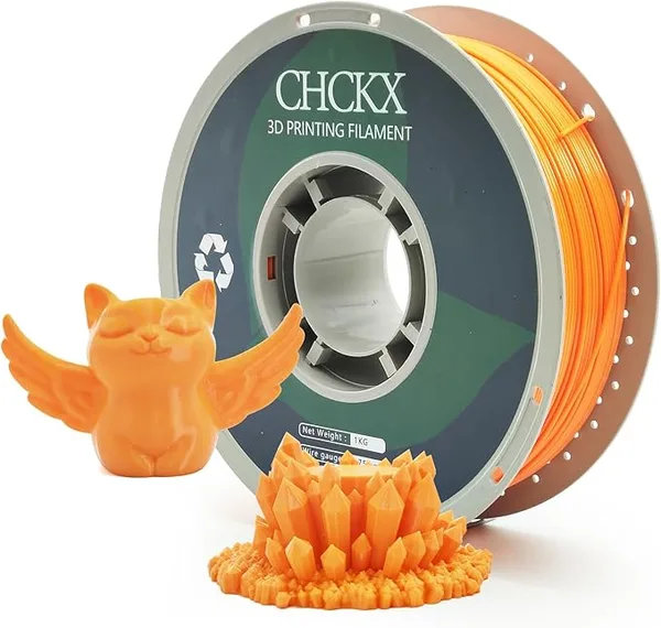 CHCKX CHCKX PETG 3D Printer Filament, Dimensional Accuracy +/-, 1kg Spool(2.2lbs) Fit for Most 3D Printers,Orange