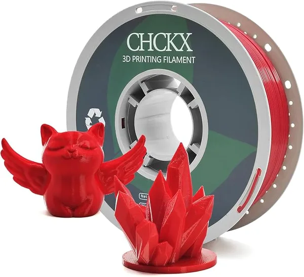 CHCKX CHCKX PETG 3D Printer Filament, Dimensional Accuracy +/-, 1kg Spool(2.2lbs) Fit for Most 3D Printers,Red