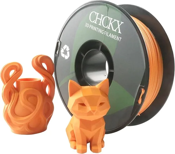 CHCKX CHCKX Matte PLA 3D Printer Filament, 1KG Spool(2.2lbs) PLA Gradient Filament for Most FDM 3D Printers,Sun Orange