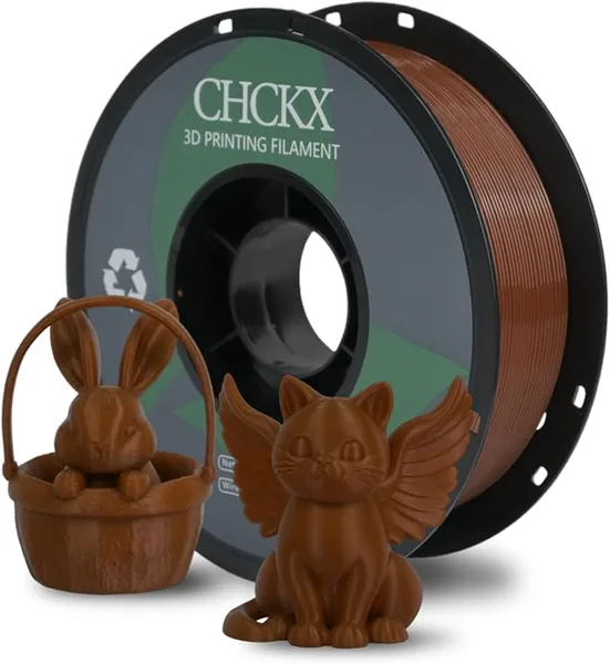 CHCKX CHCKX PETG 3D Printer Filament, Dimensional Accuracy +/-, 1kg Spool(2.2lbs) Fit for Most 3D Printers,Coffee Brown