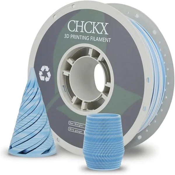 CHCKX CHCKX PLA 3D Printer Filament, Dimensional Accuracy +/-, 1 kg Spool(2.2lbs), Flipped Glacier Blue