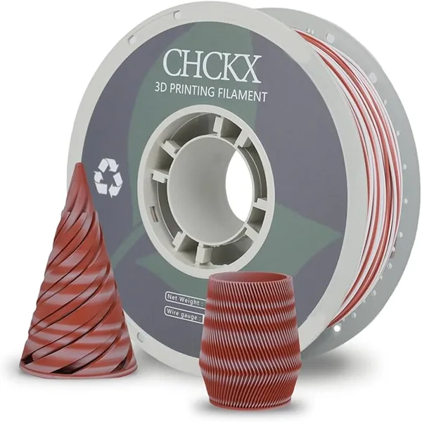 CHCKX CHCKX PLA 3D Printer Filament, Dimensional Accuracy +/-, 1 kg Spool(2.2lbs), Flipping Ore Red