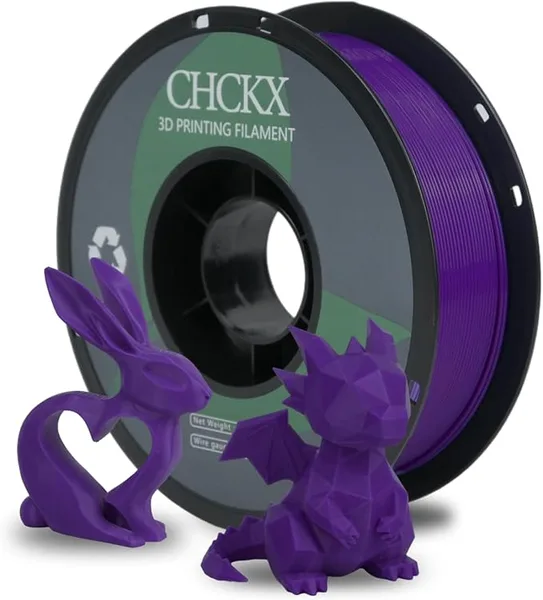 CHCKX CHCKX PETG 3D Printer Filament, Dimensional Accuracy +/-, 1kg Spool(2.2lbs) Fit for Most 3D Printers, Purple