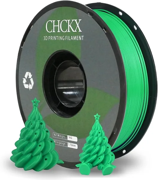 CHCKX CHCKX PLA 3D Printer Filament, Dimensional Accuracy +/-, 1 kg Spool(2.2lbs)，Christmas Green