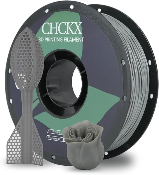CHCKX CHCKX TPU 98A 3D Printer Filament Flexible Soft 3D Printing Filament Abrasion Resistant,Dimensional Accuracy +/-, 1KG Spool(2.2lbs) for Most FDM 3D Printers. (Gray)