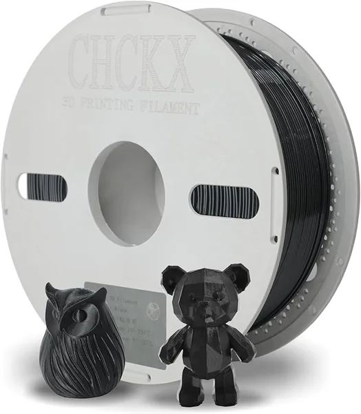 CHCKX CHCKX Nylon Filament PA6 Nylon 6+66 3D Printer Filament Polyamide (PA) 1kg Spool (2.2lbs) Dimensional Accuracy +/-, Fit Most FDM Printer (Black)