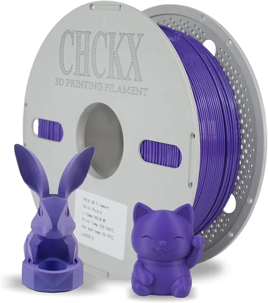 CHCKX CHCKX PCTG Filament Purple for 3D Printing Better Than PETG Filament Tough High Strength Excellent Layer Adhesion High Temperature