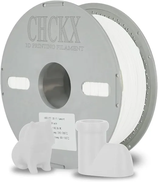 CHCKX CHCKX Glass Fiber PLA Filament White 1KG PLA-GF 3D Printer Filament High Stiffness Easy to Print Works with Most FDM Printers