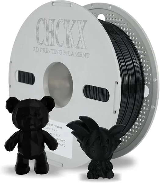 CHCKX CHCKX PCTG Filament Black for 3D Printing Better Than PETG Filament Tough High Strength Excellent Layer Adhesion High Temperature