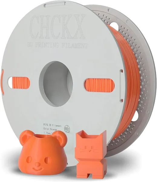 CHCKX CHCKX PCTG Filament Orange for 3D Printing Better Than PETG Filament Tough High Strength Excellent Layer Adhesion High Temperature