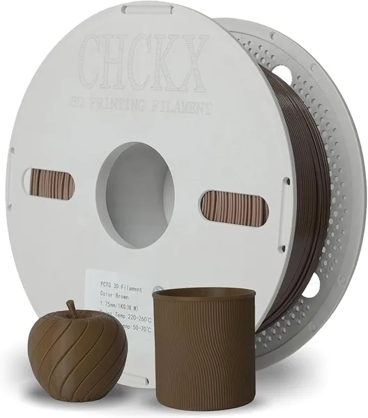 CHCKX CHCKX PCTG Filament Brown for 3D Printing Better Than PETG Filament Tough High Strength Excellent Layer Adhesion High Temperature