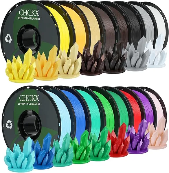 CHCKX CHCKX 16 KG PLA 3D Printer Filament Bundle, 16 Colors, 1kg Spool (2.2lbs), Dimensional Accuracy +/-, Pack of 16