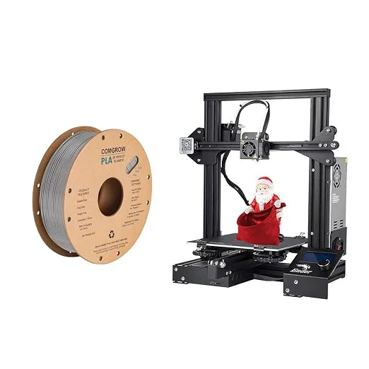 Comgrow Comgrow Official Creality Ender 3 3D Printer and PLA 3D Printer Filament Grey