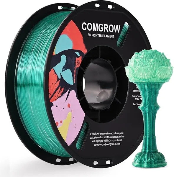 Comgrow Comgrow PETG 3D Printer Filament, High Precision and Tough 3D Printer Filament 1kg (2.2LBS), Dimensional Accuracy +/-, Fit Most 3D Printers Gradient Green White