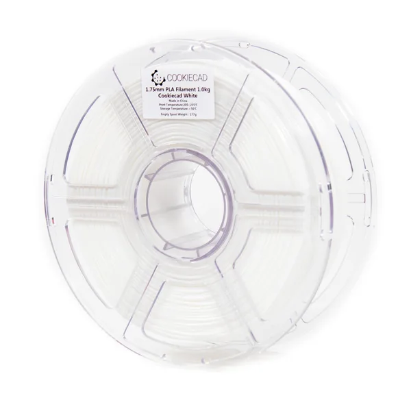 Cookiecad Cookiecad White PLA Filament, 12 x 1kg
