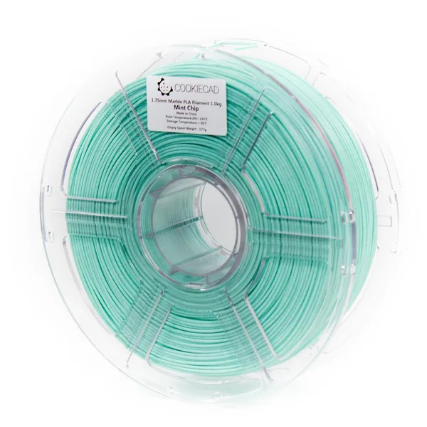 Cookiecad Mint Chip Marble PLA Filament, 12 x 1kg