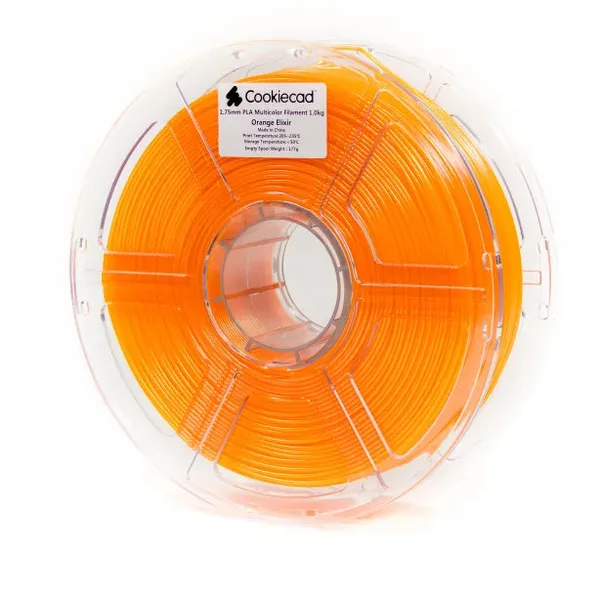 Cookiecad Orange Elixir PLA Filament, 1kg