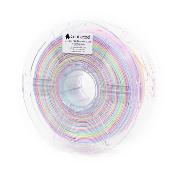 Cookiecad Pastel Rainbow PLA Filament, 12 x 1kg