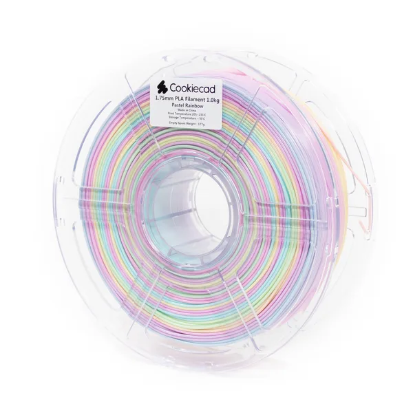 Cookiecad Pastel Rainbow PLA Filament, 1kg
