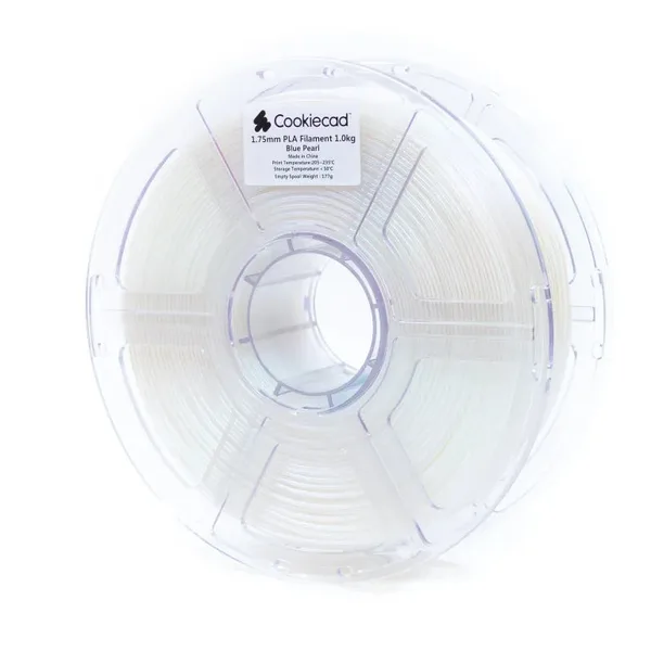 Cookiecad Blue Pearl PLA Filament, 1kg