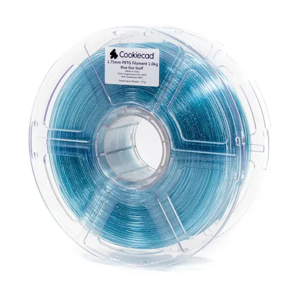 Cookiecad PETG Blue Star Stuff PETG Filament, 12 x 1kg