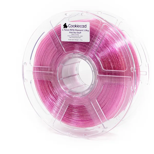 Cookiecad PETG Pink Star Stuff PETG Filament, 1kg