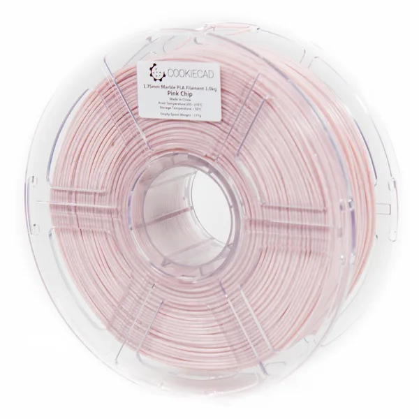Cookiecad Pink Chip Marble PLA Filament, 12 x 1kg