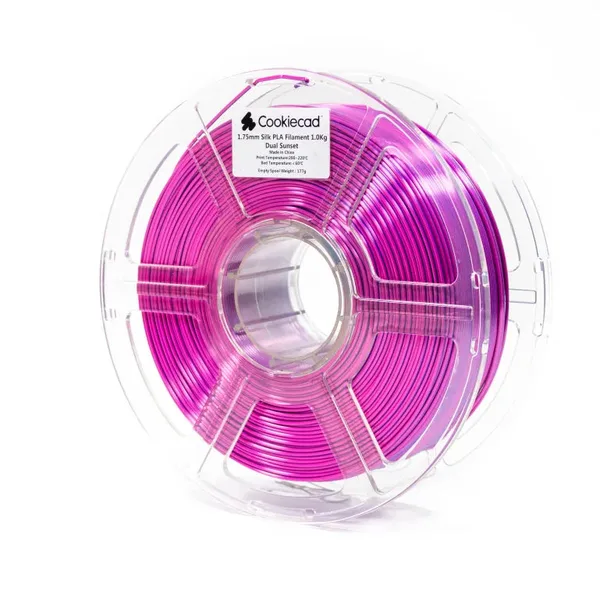 Cookiecad SILK Dual Sunset PLA Filament, 1kg