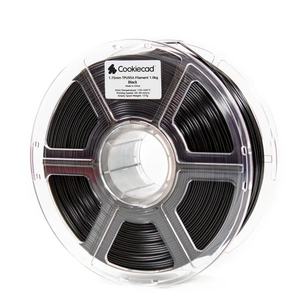 Cookiecad TPU Black TPU 95A Filament, 12 x 1kg