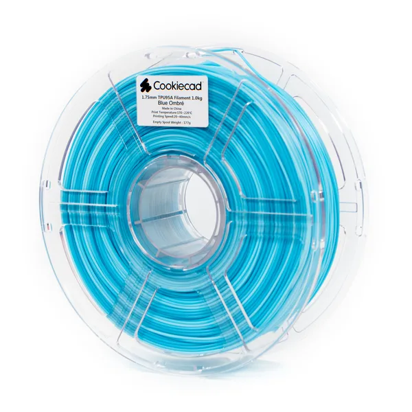 Cookiecad TPU Blue Ombre TPU Filament, 1kg