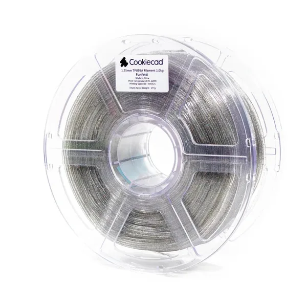 Cookiecad TPU Funfetti TPU 95A Filament, 12 x 1kg