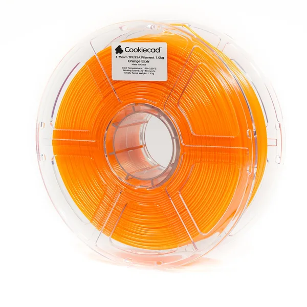 Cookiecad TPU Orange Elixir TPU 95A Filament, 1kg