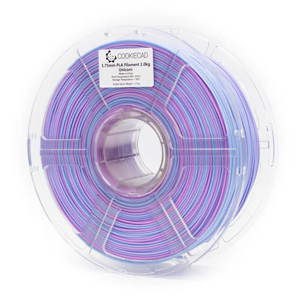 Cookiecad Unicorn 🦄 (pink → blue → purple) PLA Filament, 12 x 1kg