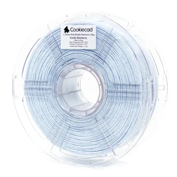 Cookiecad Vanilla Blueberry PLA Filament, 12 x 1kg