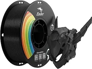 Creality Creality Black PLA+ Filament, 3D Printer Filament Strong Toughness No-Tangling Vacuum Packaging 3D Printing Filament Fit Most 3D Printers, 1kg Spool, Accuracy +/-, Black