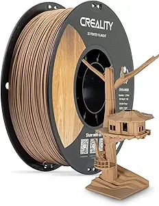 Creality Creality Wood Filament PLA, 3D Printer Filament, Smooth Silk Texture, Toughness, 1kg(2.2lbs)/Spool Printing Filament, for All Printers (Wood)
