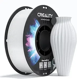 Creality Creality PETG 3D Printer Filament, Excellent Toughness High Precision, Odorless Non-Toxic Moistureproof, 1kg(2.2lbs) Glossy PETG Filament for 3D Printer (White)