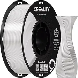 Creality Creality PLA Filament, Shiny and Smooth, High Gloss Silk PLA, +/-, Silk Filament, 1KG/2.2lb, 3D Printer Filament for All Printers (White)