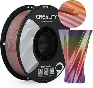 Creality Creality Rainbow Silk PLA 3D Printer Filament, Gradient Multicolor, High Smoothness & Toughness, +/-, 3D Printing Filament 1KG/2.2lb (Rainbow)