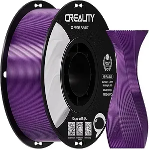 Creality Creality PLA Silk 3D Printing Filament, 3D Printer Filament, Smooth Texture, High Toughness, 3D Printing Filament 1KG/2.2lb, for All Printers (Purple)