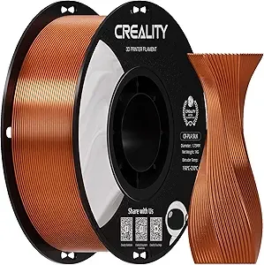 Creality Creality Silk PLA 3D Printer Filament, Silk Shiny Metallic PLA Filament, Clog-Free Metallic Texture, +/-, 3D Printing Filament 1KG/2.2lb (Red Copper)