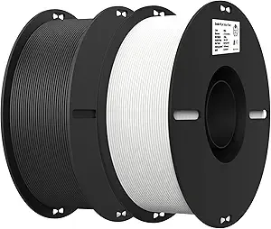 Creality Creality 2kg Black & White PLA Filament Bundle for 3D Printing with No-Tangling Strong Bonding and Overhang Performance, Accuracy +/-