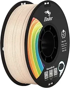 Creality Creality 3D Printer Filament, Ender PLA+ Filament Strong Toughness No-Tangling Vacuum Packaging 3D Printing Filament Fit Most 3D Printers, 1kg Spool, Accuracy +/-, Beige