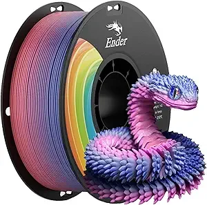 Creality Creality 3D Printer Filament, Rainbow Upgrade PLA+ Filament Strong Toughness No-Tangling Vacuum Packaging 3D Printing Filament Fit Most 3D Printers, 1kg Spool, Accuracy +/-, Multi-Color