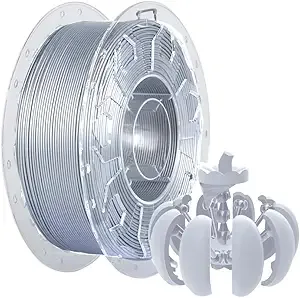 Creality Creality PLA Filament, 3D Printer Filament, 1.0kg (2.2lbs) Spool, No Warp Enhanced Toughness, Dimensional Accuracy ± Printing Filament, Suitable for 3D Printers (Silver)