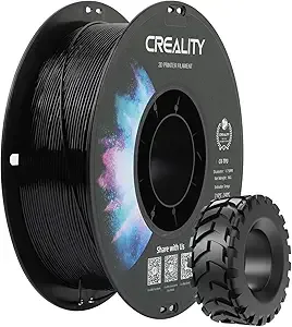 Creality Creality TPU Filament 1.75, 95A 3D Printing Filament, High Hardness & Resilience, Soft Adhesive Material, Elastic, 1kg(2.2lbs) Flexible Filament, for 3D Printer (Black)